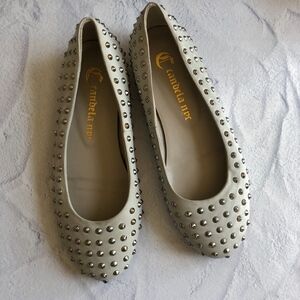 Candela NYC Ivory Studded Ballet Flat 6